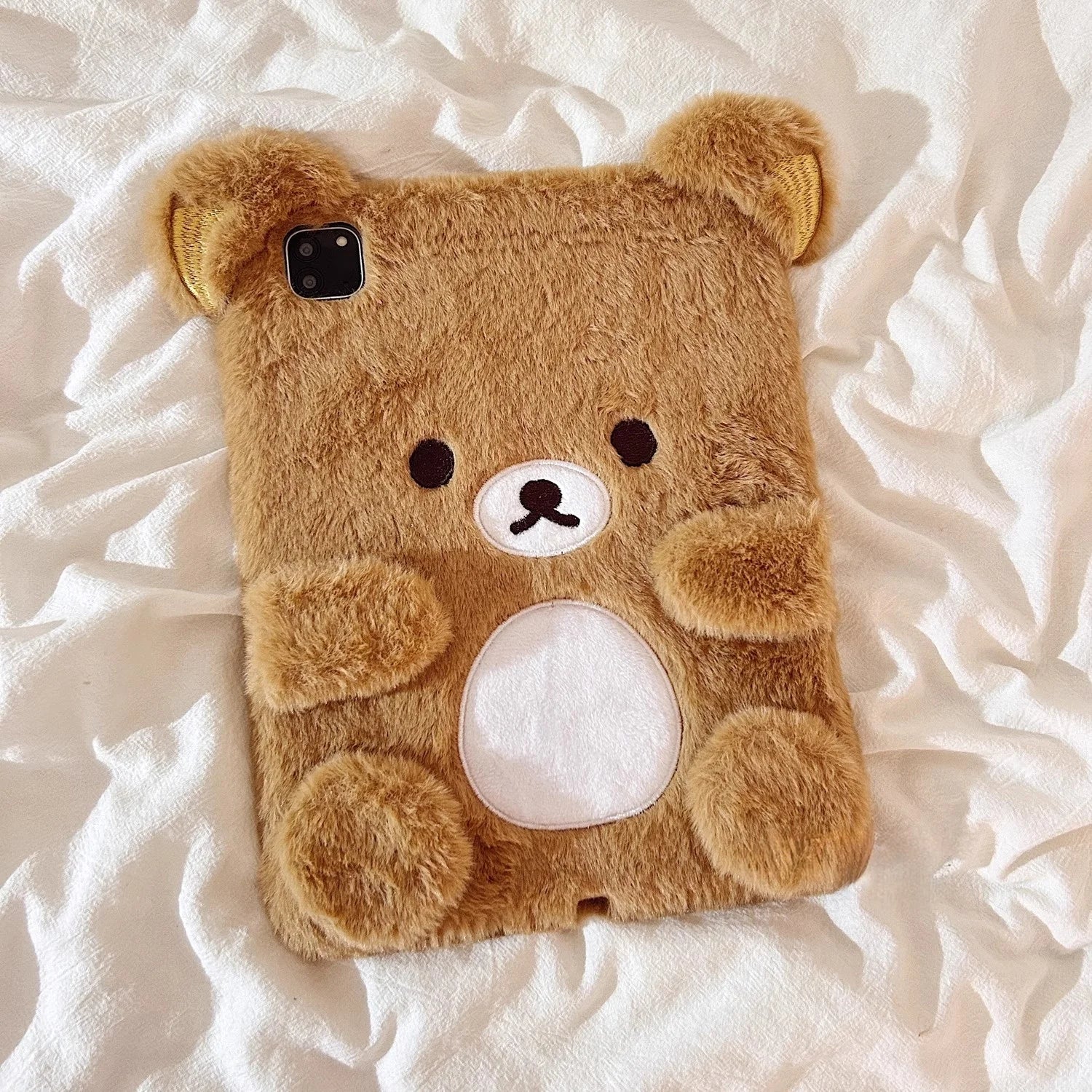 Cute Bear Fluffy Fuzzy Plush Tablet Case For iPad AF Case Cute Bear Fluffy Fuzzy Plush Tablet Case For iPad AF Case