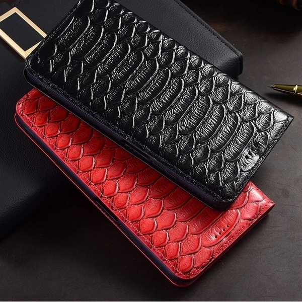 Luxury Python Business Leather Bright color Phone Case For Samsung Galaxy