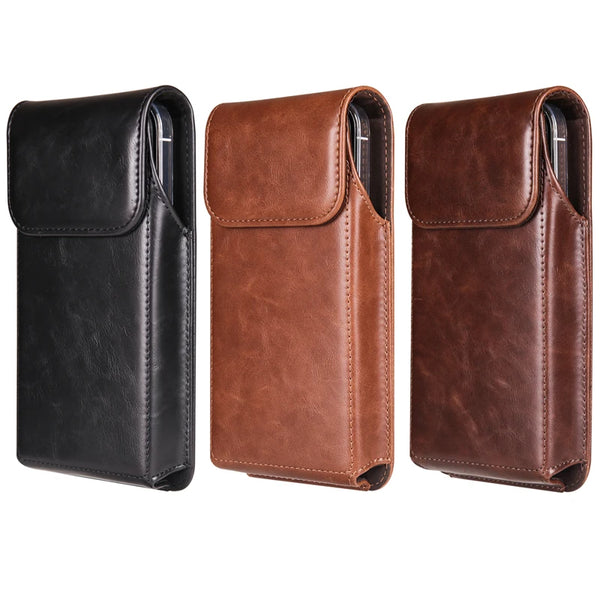 Smart Vertical Dual Pouch Design Cell Phone Belt Pouch Case For Phone