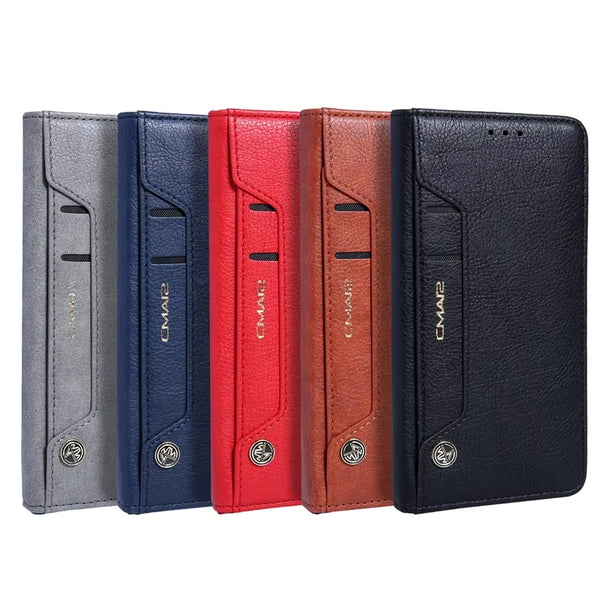 Luxury Leather Flip Wallet Card Slot Holder Protective Phone Case For iPhone