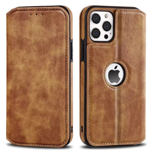 Leather  Magnetic Flip Wallet Phone Case For iPhone