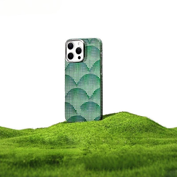 Luxury Skin-friendly Woven Embossed Pattern Magnetic Phone Case For iPhone