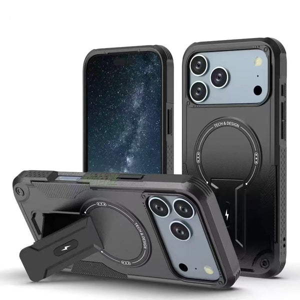 Heavy Duty Drop Protection Kickstand  Magsafe Phone Case For iPhone