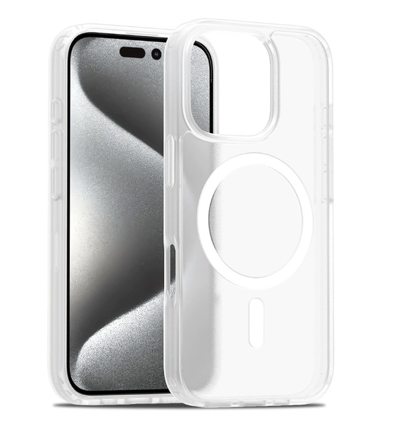Luxury Frosted Translucent Back Panel Magnetic Magsafe Phone Case For iPhone