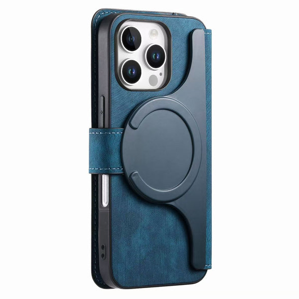 2 in 1 Magnetic Wireless Charging Cards Solt Zipper Bag Leather Wallet Phone Case For iPhone