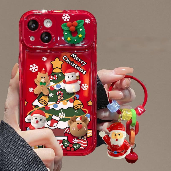 Cute Christmas Soft Silicone 3D Pattern Phone Case For iPhone