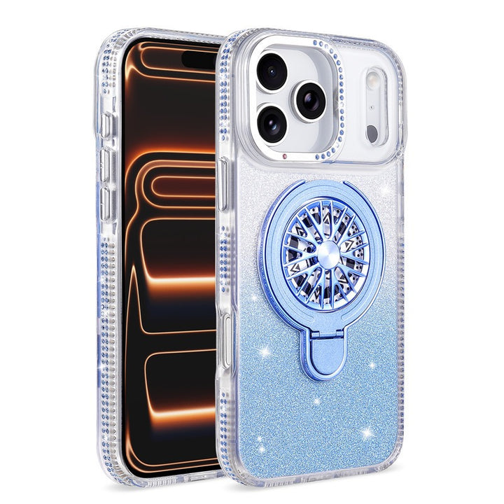 Luxury Transparent gradient shiny magnetic ring stand Shockproof Phone ...