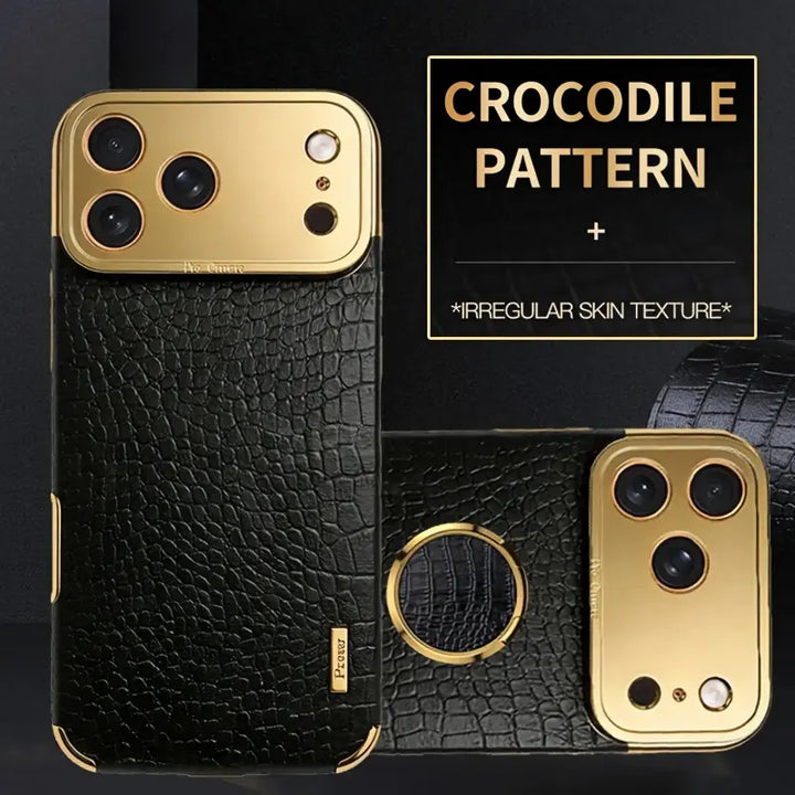 Luxury Faux Crocodile Soft Slim Leather Phone Case For iPhone – AF