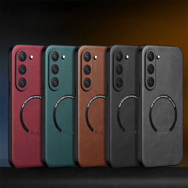 Luxury Leather Magnetic Phone Case For Samsung Galaxy