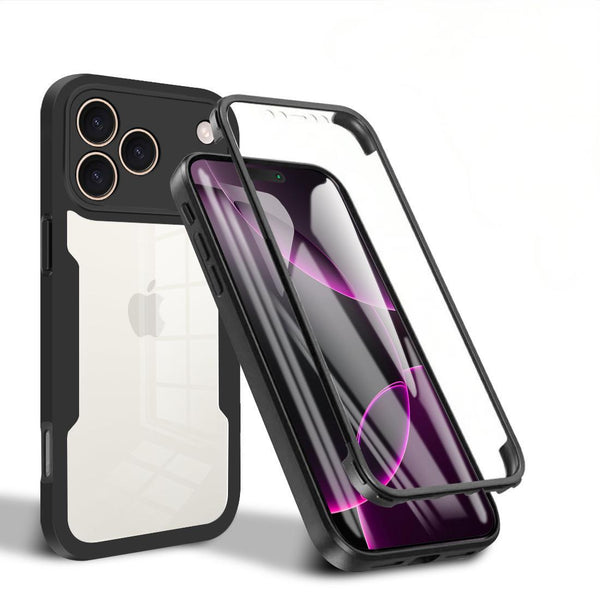 360 Clear Lens Screen Full Protection Shockproof Phone Case For iPhone