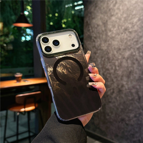 Glacier Pattern Gradient Laser Colorful Magnetic Phone Case For iPhone