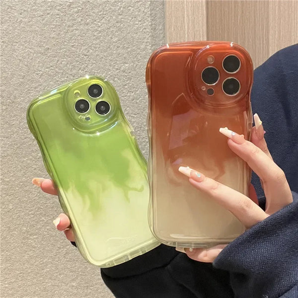 Luxury Retro TPU Matcha tea Green iced coffee Phone Case For iPhone