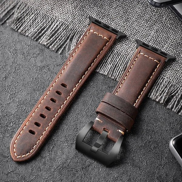 High Quality Leather Strap Men For Apple Watch Band