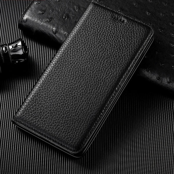 Business Luxury Lychee pattern Leather Flip Wallet Phone Case For Samsung Galaxy