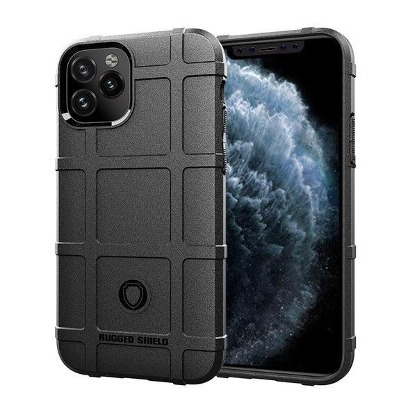 Rugged Fiber Shield Matte Rubber Armor Phone Case For iPhone