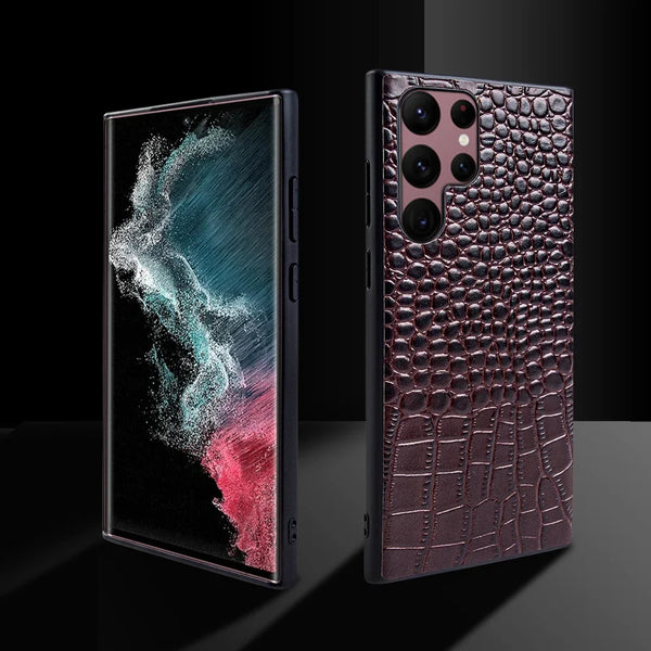 Genuine Leather Colorful Phone Case For Samsung Galaxy