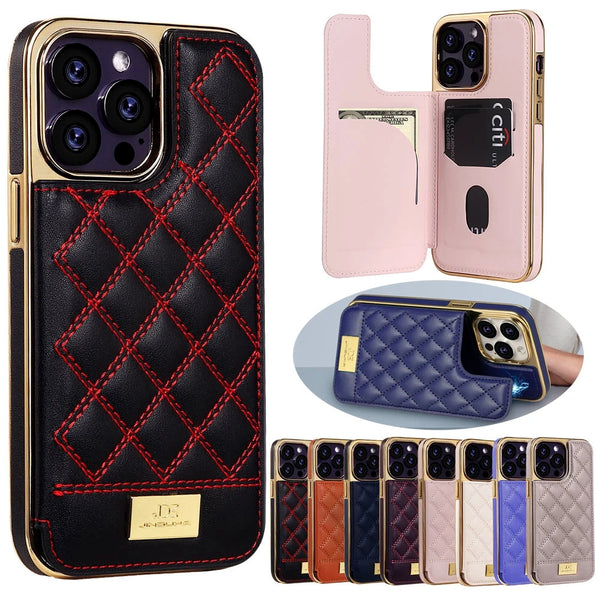 Retro Magnetic Wallet Leather Cards Slot Stand Flip Phone Case For iPhone