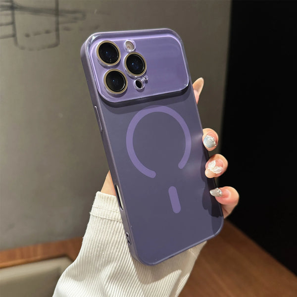 Luxury Large Window Candy Color Magnetic Phone Case For iPhone