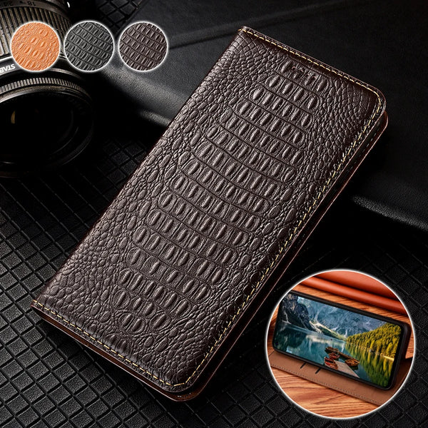 Luxury Genuine Leather Flip Wallet Phone Cases For iPhone