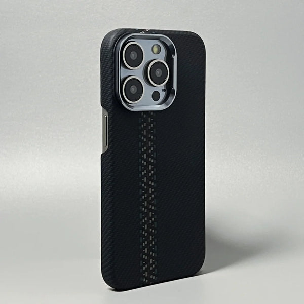 Luxury Carbon Fiber Ultra Thin Hard Alloy Lens Phone Case For iPhone