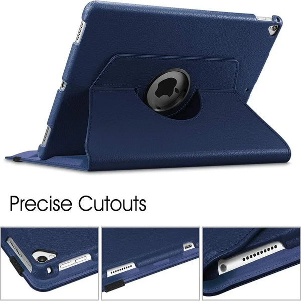 360 Rotating Smart PU Leather Protective Tablet Case For iPad