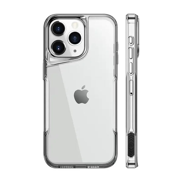 Luxury Plating Slender Lens Protection Frame Transparent Phone Case For iPhone