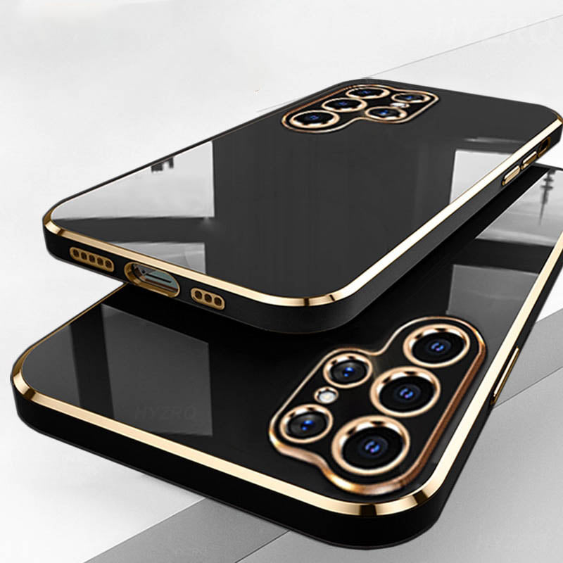 Luxury Square Plating Soft Silicone Phone Case For Samsung Galaxy – AF Case