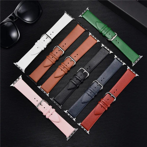 Soft Bracelet Genuine Leather Band For Apple Watch Strap Wristband Belt