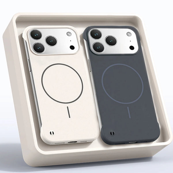 Ultra Thin Matte PC Frameless Magsafe Magnetic Phone Case For iPhone