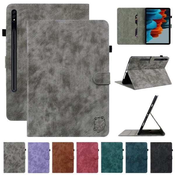 PU Leather Wallet Flip Case For Samsung Galaxy Tab