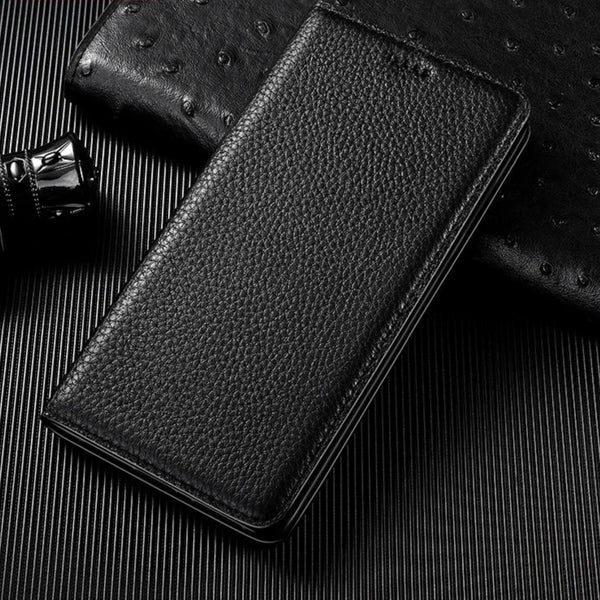 Business Luxury Lychee pattern Leather Flip Wallet Phone Case For iPhone