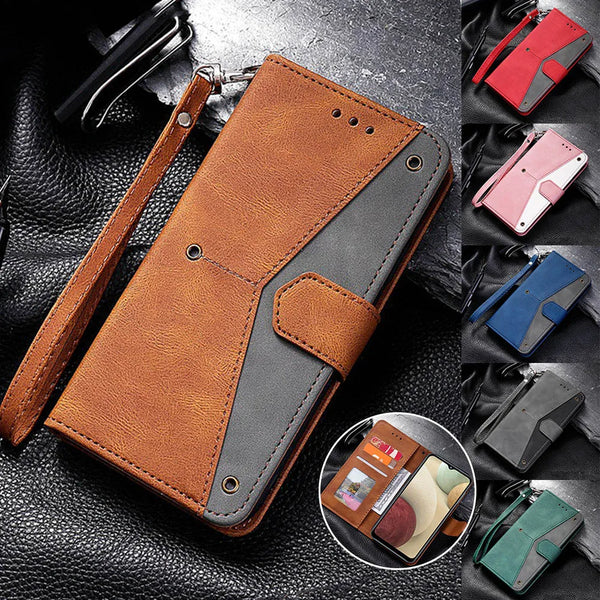 Flip Cover Rivet Wallet Phone Case For Samsung Galaxy