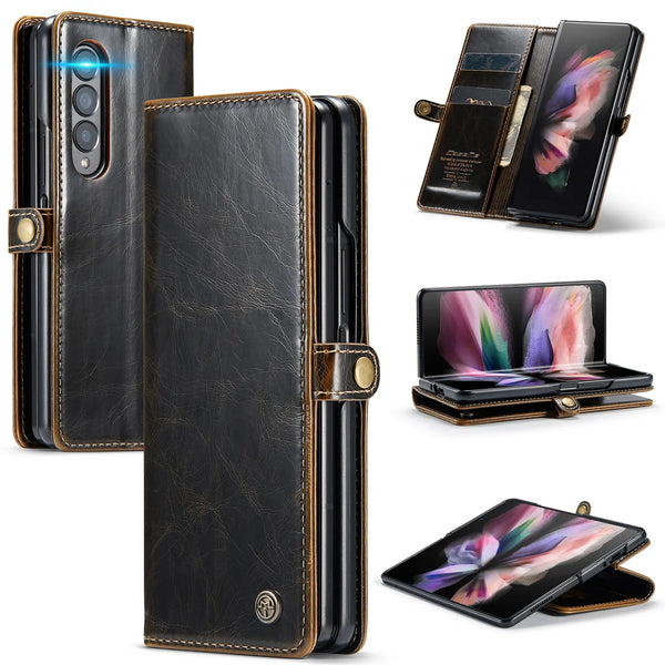 Protection Business Leather Card Pocket Phone Case For Samsung Galaxy Z Fold