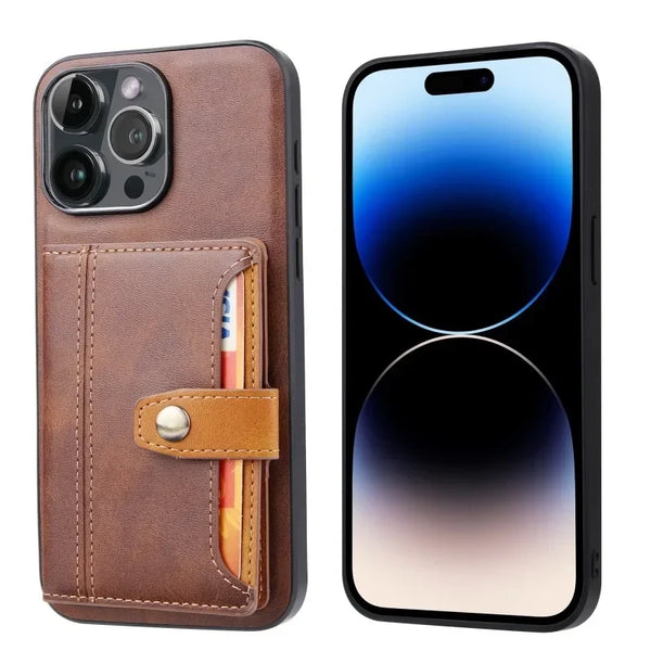 Wallet Flip Leather with Card Slot Holder Phone Case For iPhone