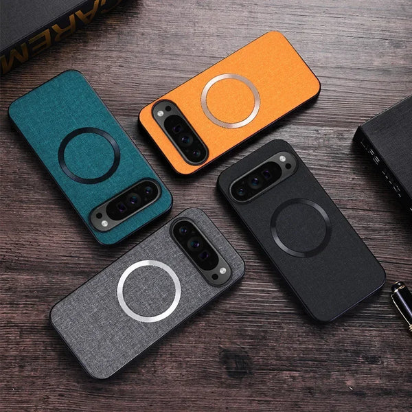 PremiumSkin-friendly Fabric MagSafe Shockproof Wireless Charging Phone Case for Google Pixel