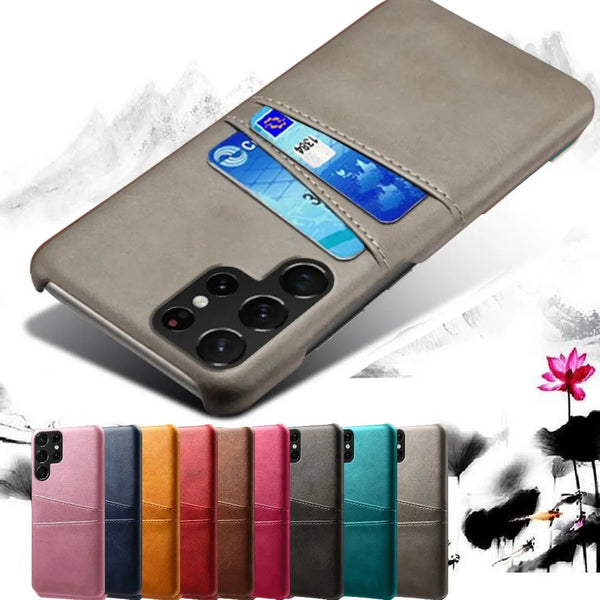 Wallet Credit Card Holder ID Slot Case For Samsung