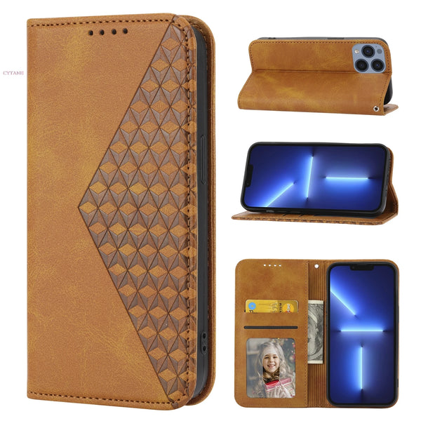 Magnetic Flip Adsorption Leather Wallet Card Book Phone Case For iPhone