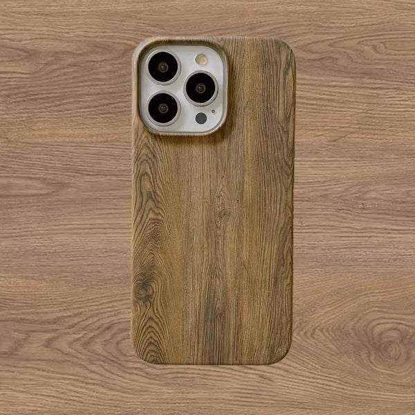 Grain Wood Texture Acrylic Hard Mobile Phone Case For iPhone