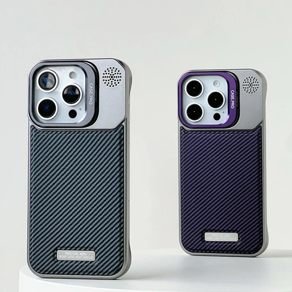 Carbon Fiber Texture Ultra Light Magnetic MagSafe Phone Case for iPhone