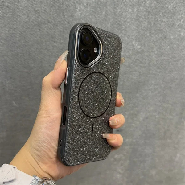 Luxury Glitter Bling Magsafe Matte Phone Case For iPhone