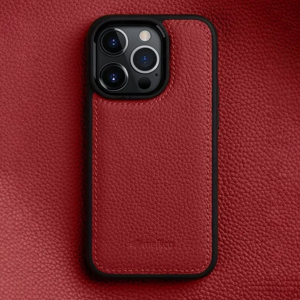 Premium Genuine Leather Business Full Coverage Back Armor Phone Case For iPhone