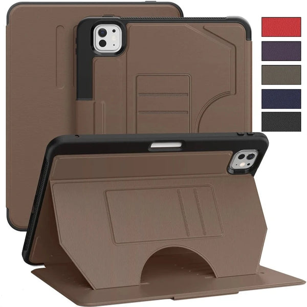 Heavy Duty Armor Shockproof Flip Leather Smart Stand Wallet Funda Case For iPad