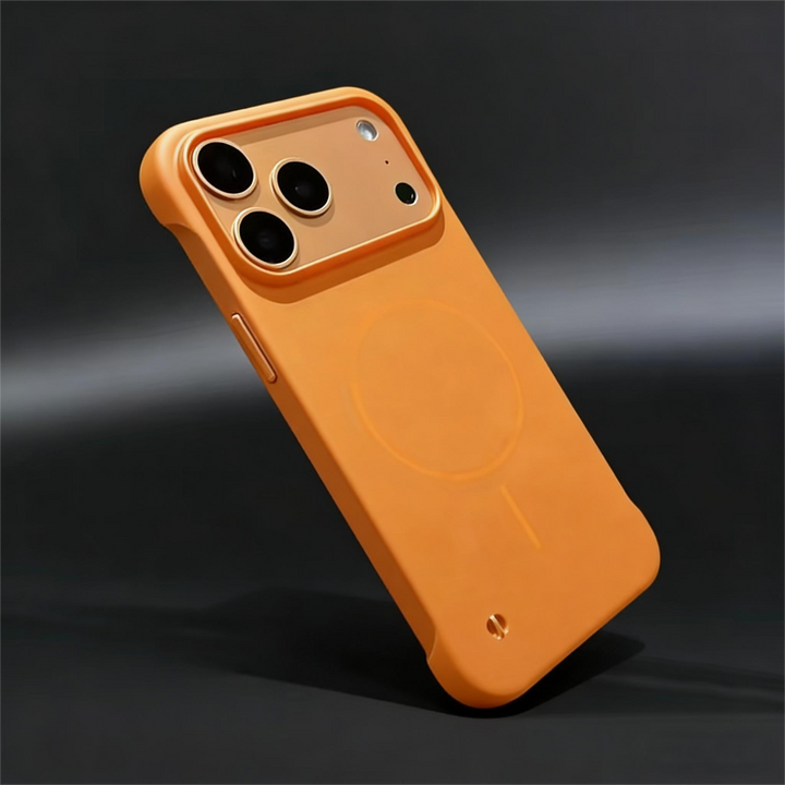 Border Less Phone Case Ultra Thin Magnetic Magsafe Metal Lens Frame Borderless Phone Case For ...