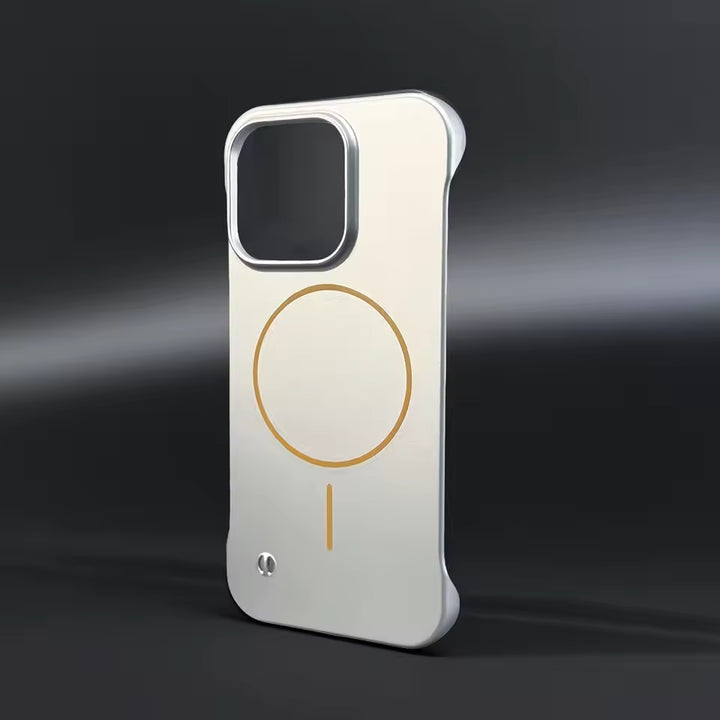 Ultra Thin Magnetic Magsafe Metal Lens Frame Borderless Phone Case For ...