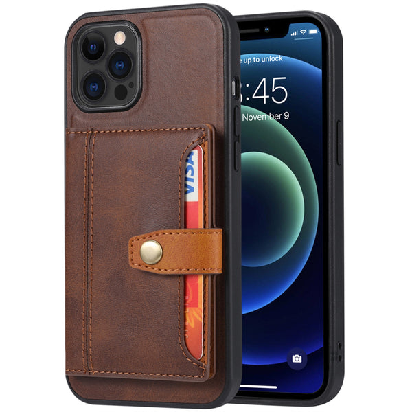 PU Leather Card Holder Credit Slot Phone Case for iPhone