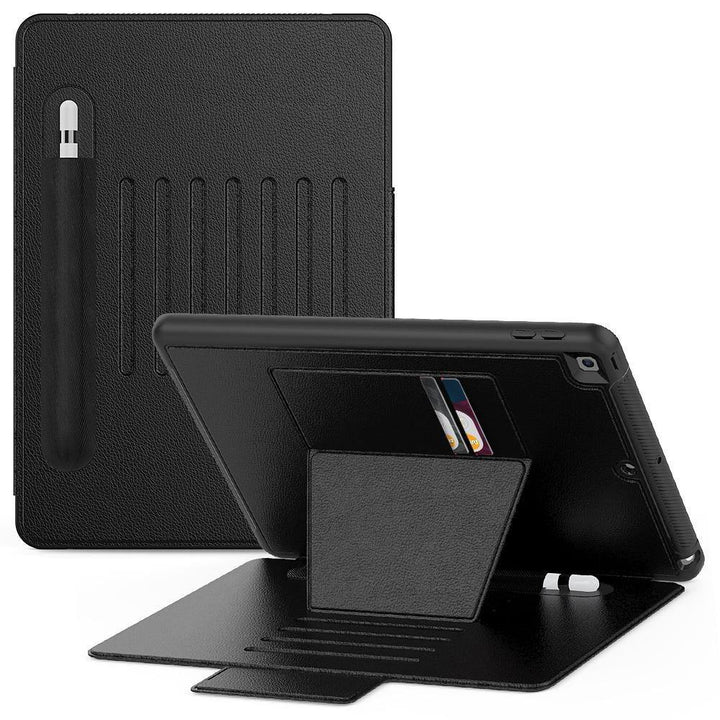 Magnetic Smart wallet iPad Case with Pencil Holder - afcase