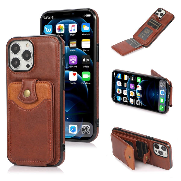 Luxury Leather Wallet Card Holder Phone Case for iPhone