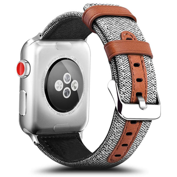 Fabric and Leather apple watch Band - afcase