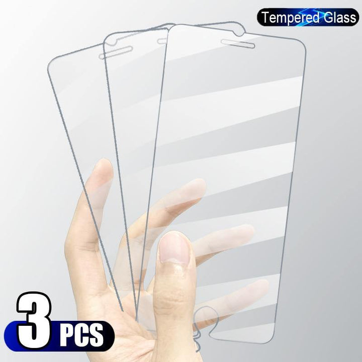 3PCS Full Cover Tempered Glass Screen Protector For iPhone - afcase