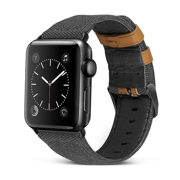 Fabric and Leather apple watch Band - afcase